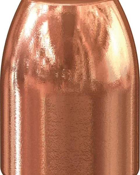 Speer TMJ Handgun Bullets close-up front view of a copper-colored flat-nose bullet