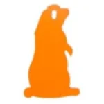 Champion Impact Steel Hanging Animal Target, orange prairie dog silhouette with top hanging slot