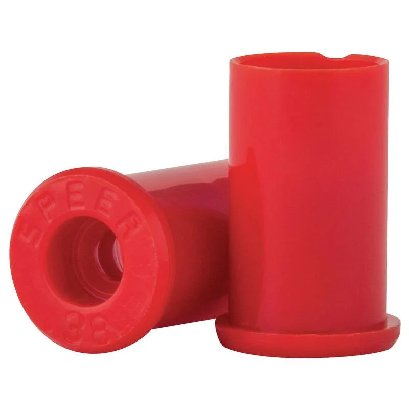 primary-28109 Speer Plastic Training Cases, three bright red cases shown upright and on their sides