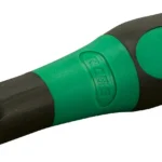 RCBS Accessory Handle 2 in green and black, angled side view with rounded grip