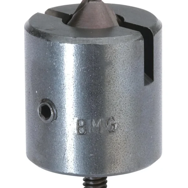 RCBS Trim Mate Military Crimp Remover, silver cylindrical tool with threaded base and dark cutter