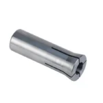 RCBS 1-1/2 inch-12 Bullet Puller collet, silver metal, angled side view with slotted body