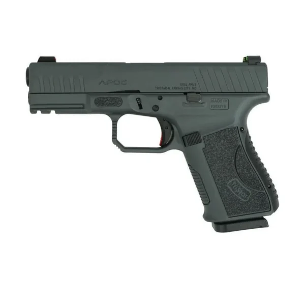 TriStar Arms Inc. Tristar APOC Handgun 9mm Luger 15rd Magazine(2) 4" Barrel Fiber Optic Sights Black Sniper Gray