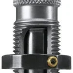 RCBS Roll Crimp Seater Die, silver front view with threaded body and knurled adjustment cap