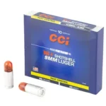 CCI Big 4 Handgun Shotshell Ammunition, blue box with two white-and-orange cartridges
