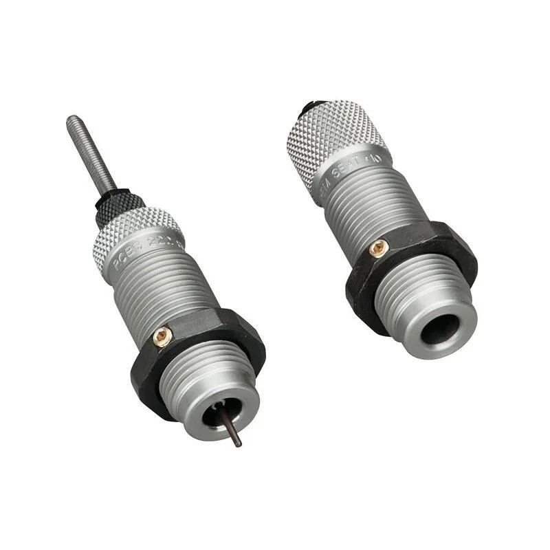 primary-28610 RCBS Full Length Die Set, two silver threaded dies with black locking rings