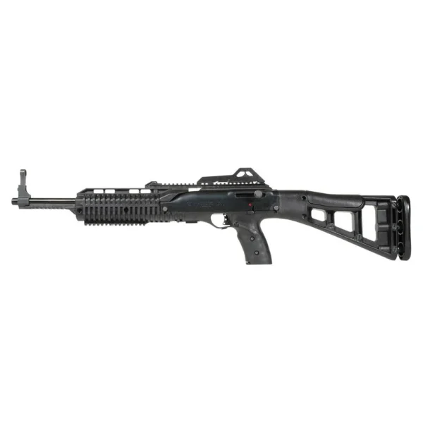 MKS SUPPLY LLC Hi-Point 995TS Carbine Rifle, black left-side view with rails and skeleton stock
