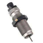 RCBS X Die Small Base Sizer Die Only, silver threaded die with black adjustment knob