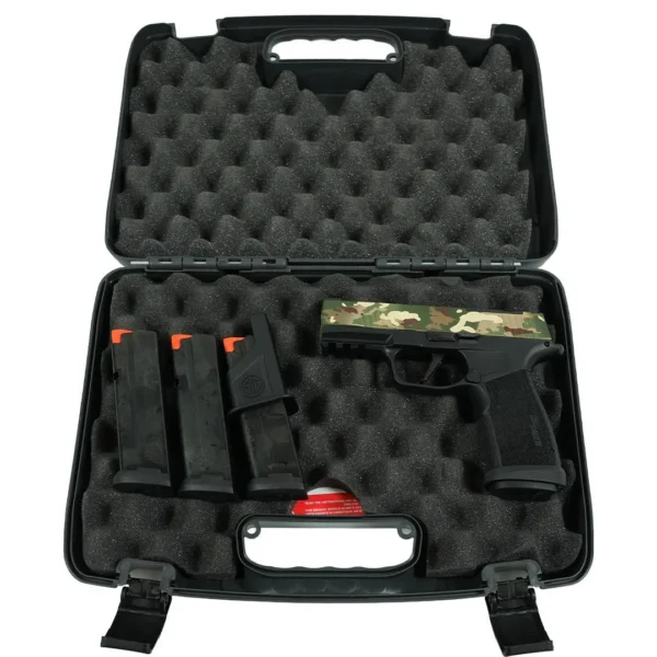 Sig Sauer P365 "MuiltiCam" XMACRO TACOPS Handgun 9mm Luger 17rd Magazines(4) 3.7" Barrel Black Grip