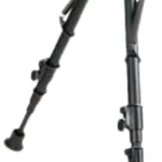 Champion Rock Mount Pivot Extended Bipod, front view with black telescoping legs extended