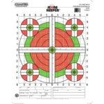 Champion Scorekeeper Paper Targets, front view with fluorescent orange and green bullseyes