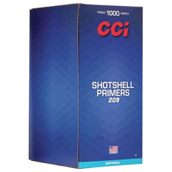 CCI Standard Primers #209 Shotshell blue retail box, front and side view