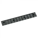 Weaver 1-Piece Tactical Multi-Slot Scope Base, black angled top view with mounting holes