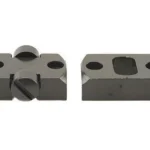 Weaver 2-Piece Grand Slam black steel scope bases, shown from top and angled views