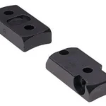 Weaver 2-Piece Grand Slam Steel Dovetail Scope Base two black gloss bases in angled view