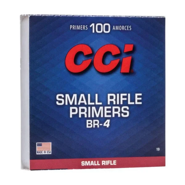 CCI Standard Primers BR4 Small Rifle blue retail box, front view