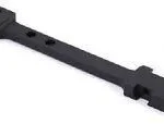 Weaver 1-Piece Grand Slam Steel Dovetail Scope Base, black top view with mounting holes