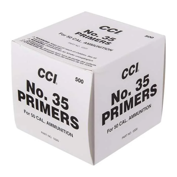 primary-28926 CCI Standard Primers #35, angled view of white box with black CCI and No. 35 Primers text