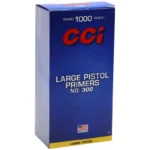 CCI Standard Primers #300 Large Pistol, blue rectangular box shown from front and right side