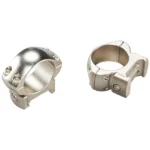 Weaver Grand Slam Steel Top Mount Scope Rings, two silver rings in angled views