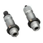 RCBS Full Length Die Set 8MMx50R Austrian, two silver dies with black lock rings