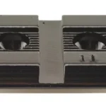 Weaver Standard Top Mount Aluminum Scope Base #11, black top view with two mounting slots