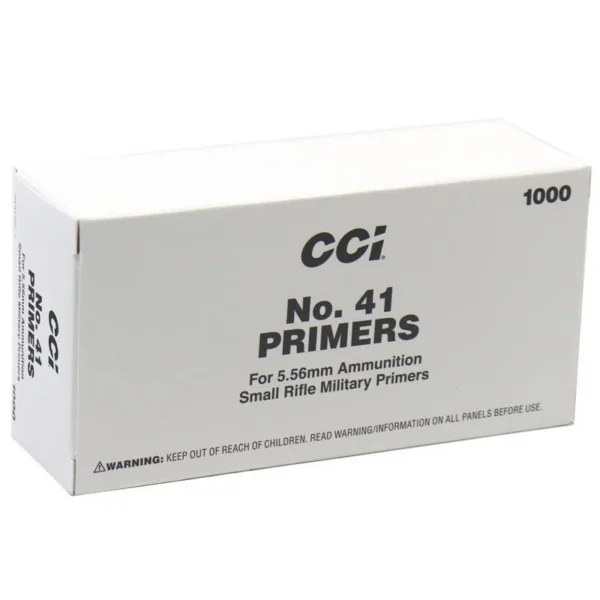 CCI Standard Primers #41, white retail box shown from the front and right side