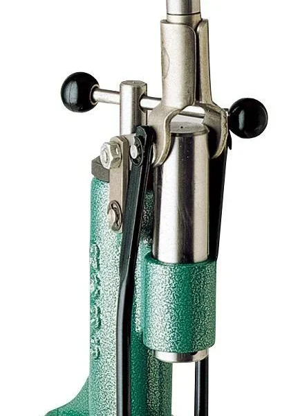 RCBS Lube-A-Matic-2 Bullet Sizer / Lubricator, green bench tool with tall black handle