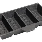 RCBS Ingot Mould, black angled top view with four rectangular cavities