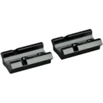 Redfield 2-Piece Cross-Lock Scope Base, two matte black bases in angled top view