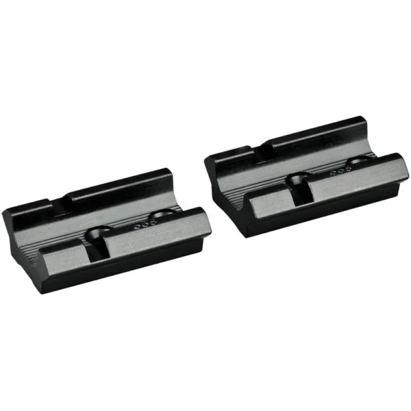 Redfield 2-Piece Cross-Lock Scope Base, two matte black bases in angled top view