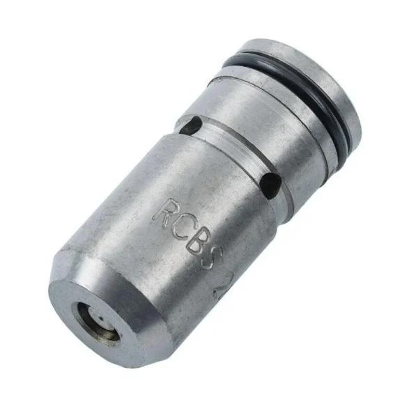 RCBS Lube-A-Matic Bullet Sizing Die, silver cylindrical die shown at an angle