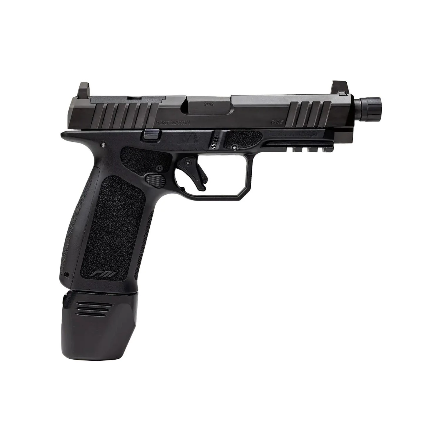 primary-2918 Rost Martin RM1F Tactical Handgun 9mm Luger 17(1) & 24(1)rd Magazines 4.5" Threaded Barrel Optic Ready Suppressor High Sights