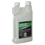RCBS Ultrasonic Weapons Cleaning Solution, front view of translucent twin-neck bottle