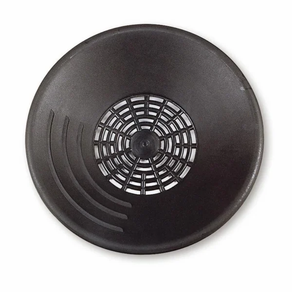 RCBS Case Cleaner Media Sifter, black round sifter with slotted center, top view