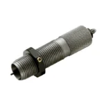 RCBS Heavy Duty Depriming and Decapping Die, angled view of silver threaded metal die