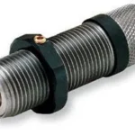 RCBS Lube Die #2, angled view of threaded metal die with black collar and knurled cap