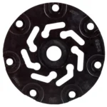 RCBS Pro Chucker 7 Shell Plate #6 in black, top view with central opening and seven recesses