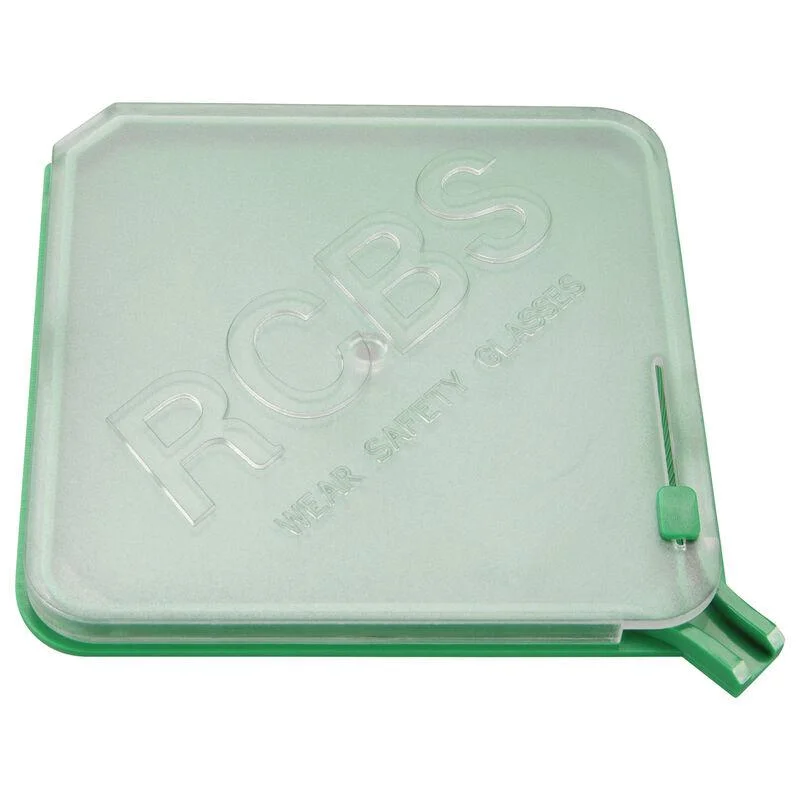 primary-29347 RCBS RC UNIVERSAL HPT PRIMER TRAY ASSY translucent green square tray, top view