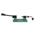 RCBS Trim Pro 2 case trimmer kit, side view with green base, lever and hand crank