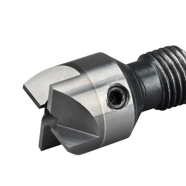 RCBS Carbide Replacement Tools Trimmer Carbide Cutter Head, angled view with threaded shank
