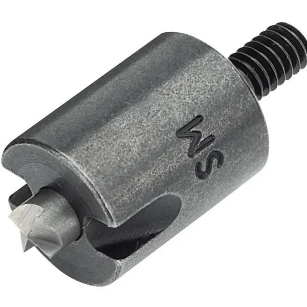 RCBS Trim Mate Primer Pocket Uniformer, small grey cylindrical tool with threaded shank