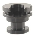 RCBS Pro Trim Shell Holder Adaptor Herter's, black and silver metal adaptor, front view