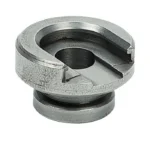 RCBS Single Stage Shell Holder #49 silver metal holder in angled top view