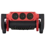 Streamlight BearTrap red and black work light, front view with three round LEDs and folding handles