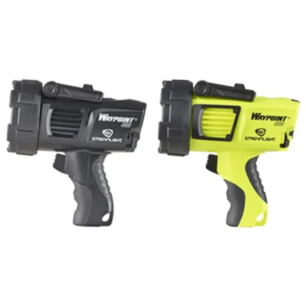 Streamlight Waypoint 400 Rechargeable Spotlight, yellow and black side views
