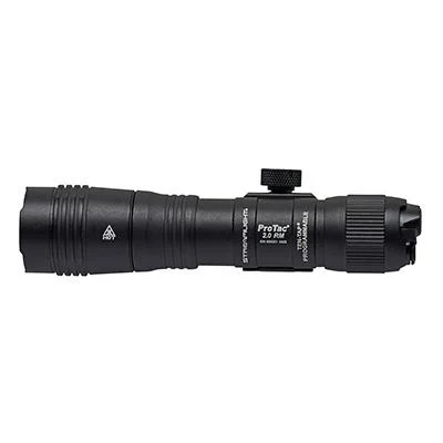 Streamlight ProTac 2.0 Rail Mount black weapon light, side view with mounting screw