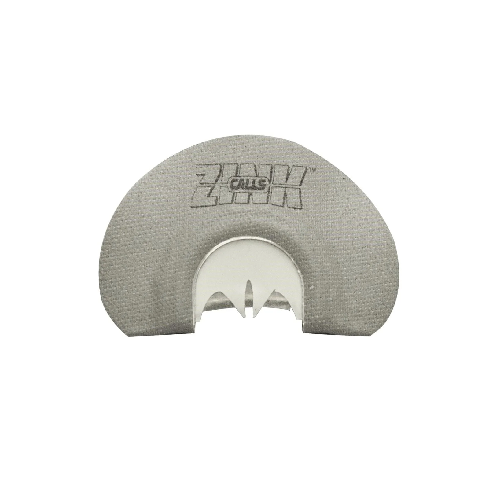 primary-29565 AVIAN Zink Signature Series Snake Tongue Mouth Call, grey front view with exposed reeds