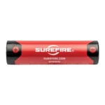 Surefire 18650 Micro USB Lithium-Ion Rechargeable Battery, red and black side view