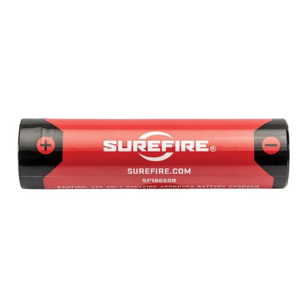 Surefire 18650 Micro USB Lithium-Ion Rechargeable Battery, red and black side view